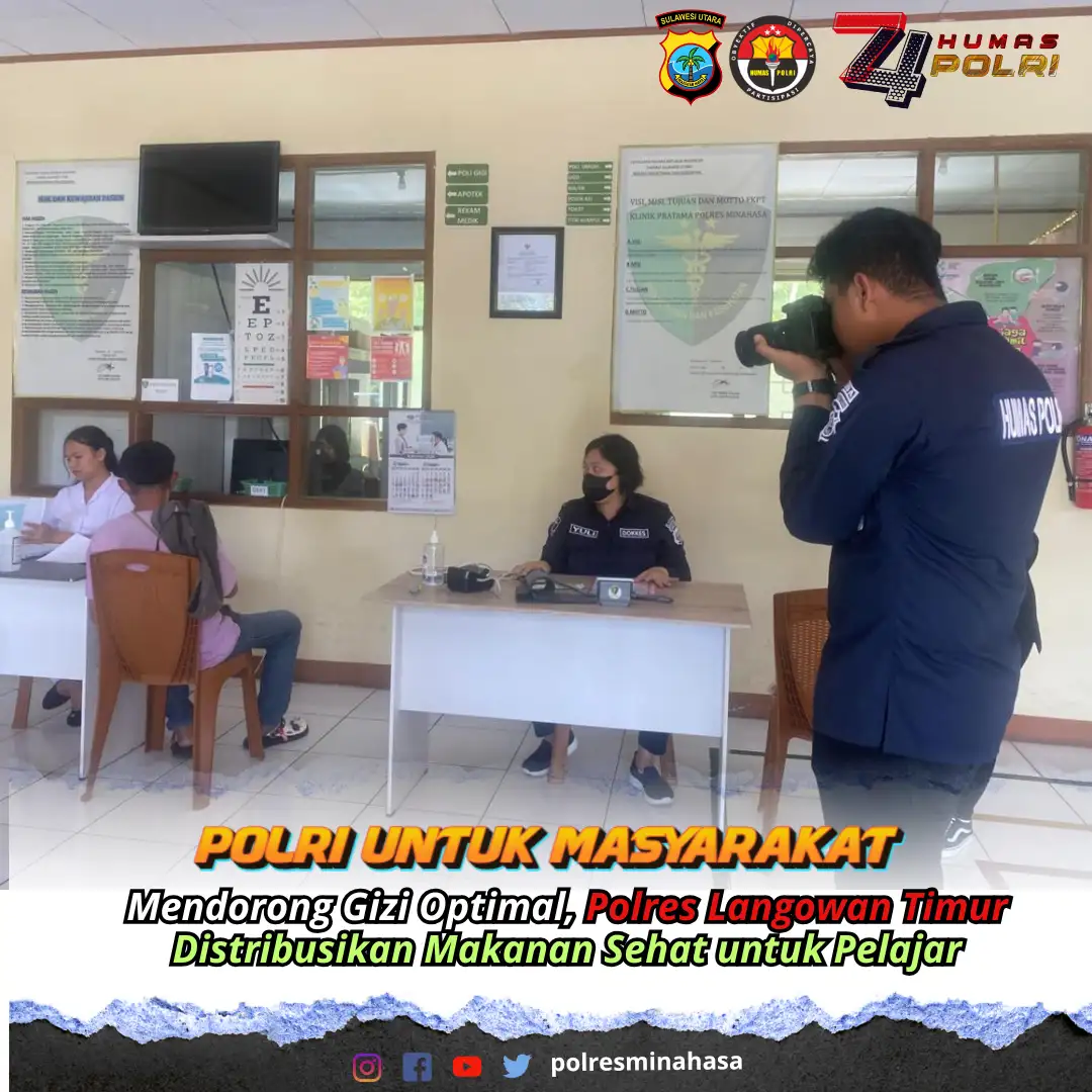 Sie Humas Polres Minahasa Dokumentasikan Bakti Kesehatan dalam Rangka Hari Humas ke-74